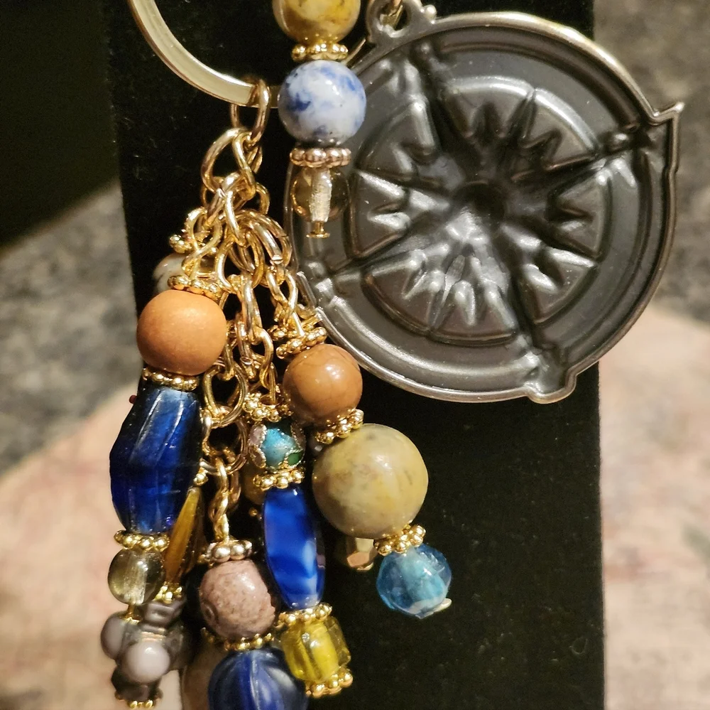 Explore Purse Charm or Keychain Jasper Agate Handcrafted